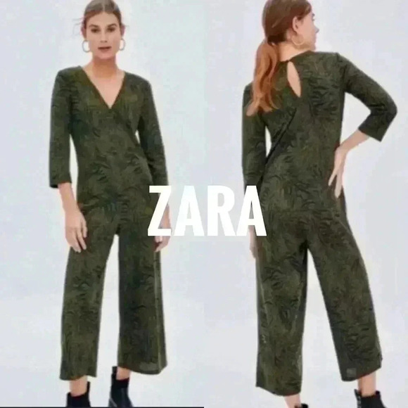 Zara Pants - BNWOT Zara trafaluc animal print jumpsuit  size S